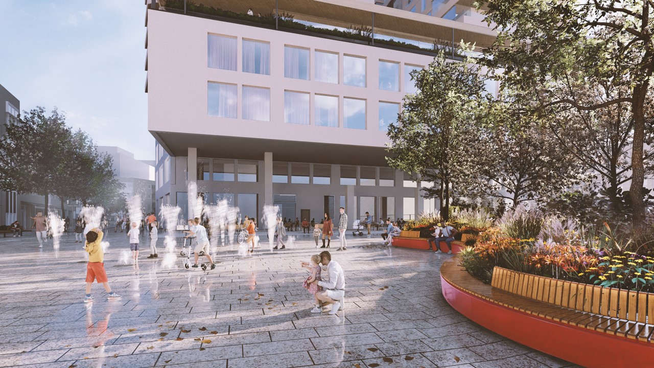 Sandvika sentrum øst Rådhustorget