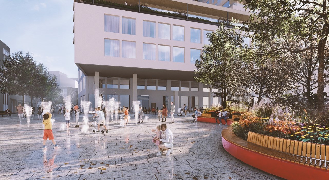 Sandvika sentrum øst Rådhustorget