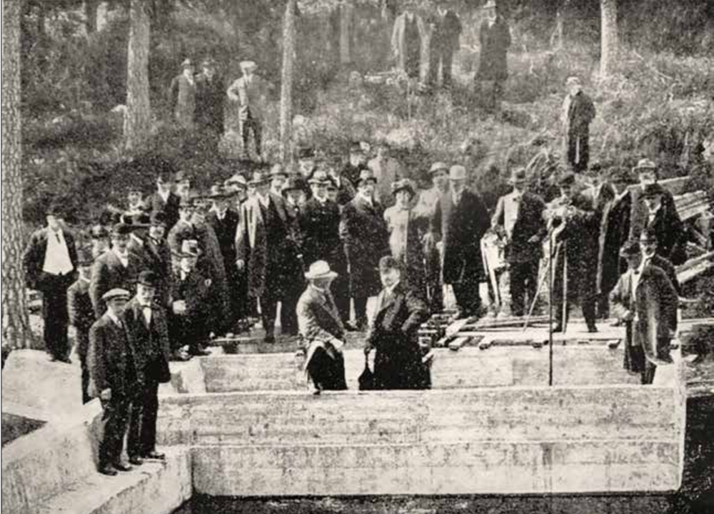 Arkivbilde fra åpning av Østernvann som drikkevannskilde