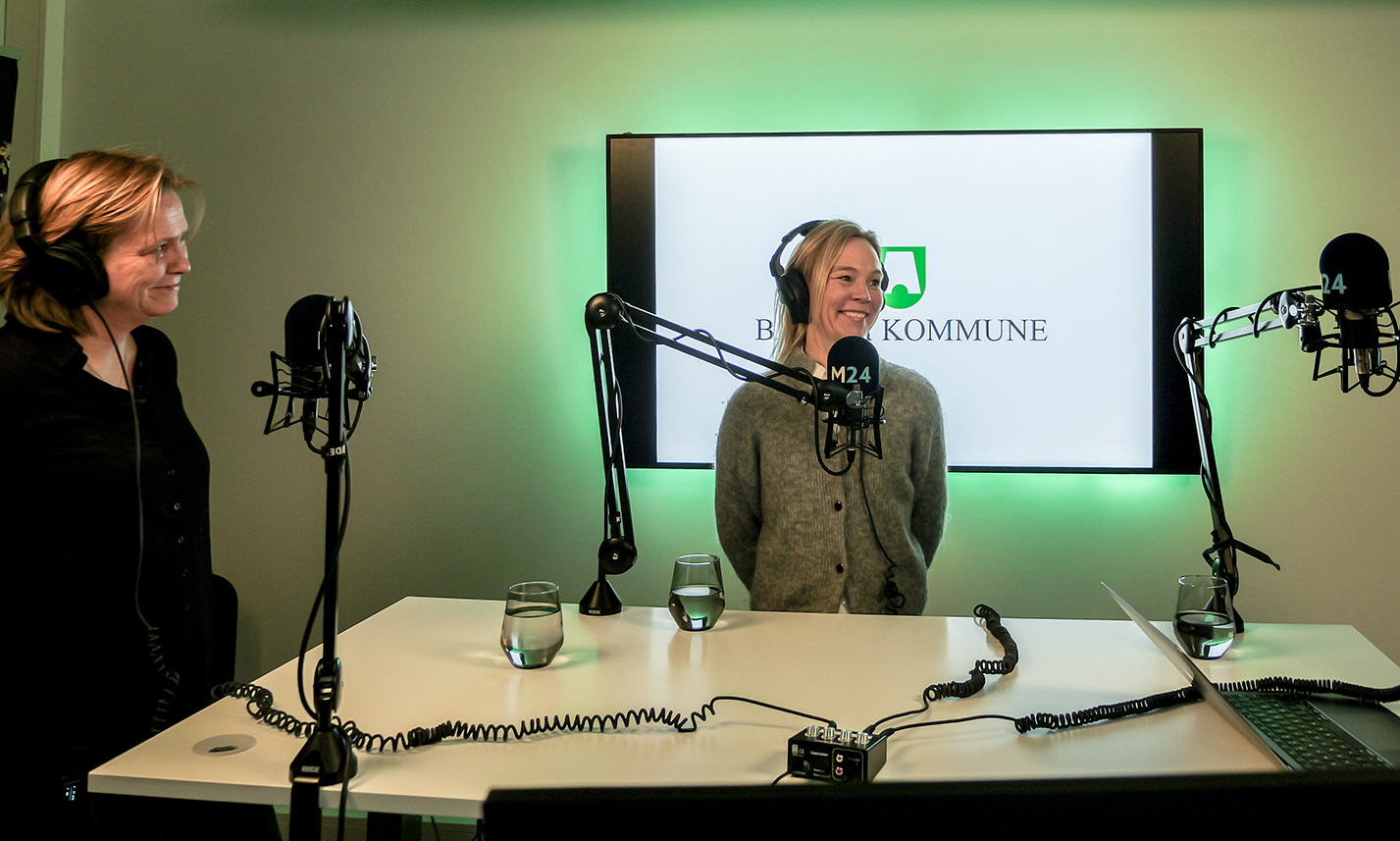 Podcast studio med barnehageadministrasjonen