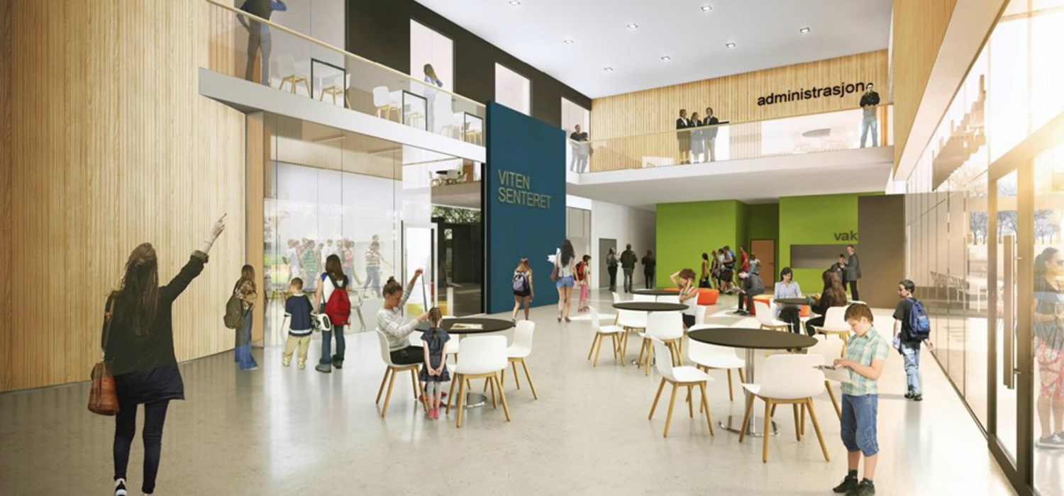 Levre skole interiør skisse