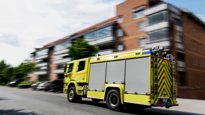 Kartutsnitt av plassering Rud brannstasjon