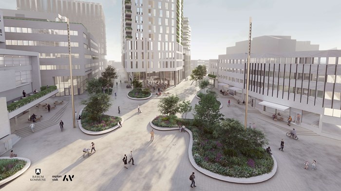 Fugleperspektiv Stasjonstorget