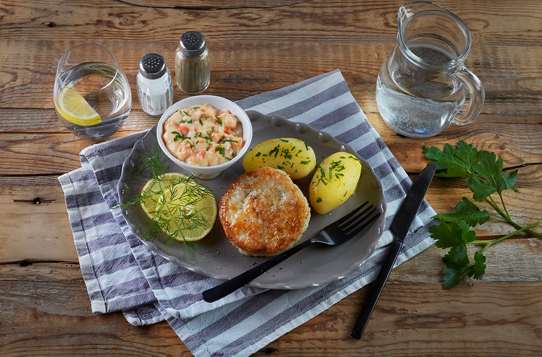Fiskeburger gulrotstuing