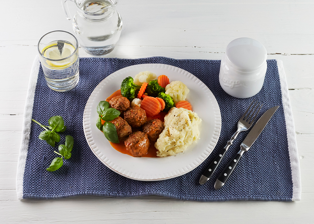 Kyllingboller potetmos herregårds blanding