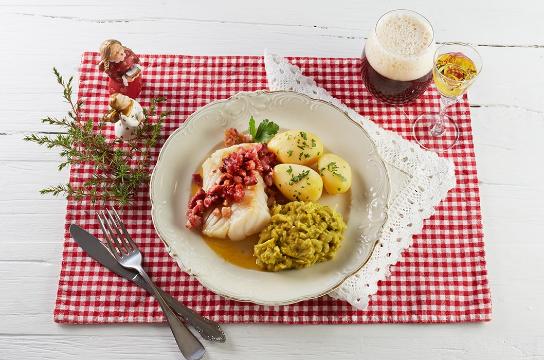Lutefisk ertestuing baconsmør