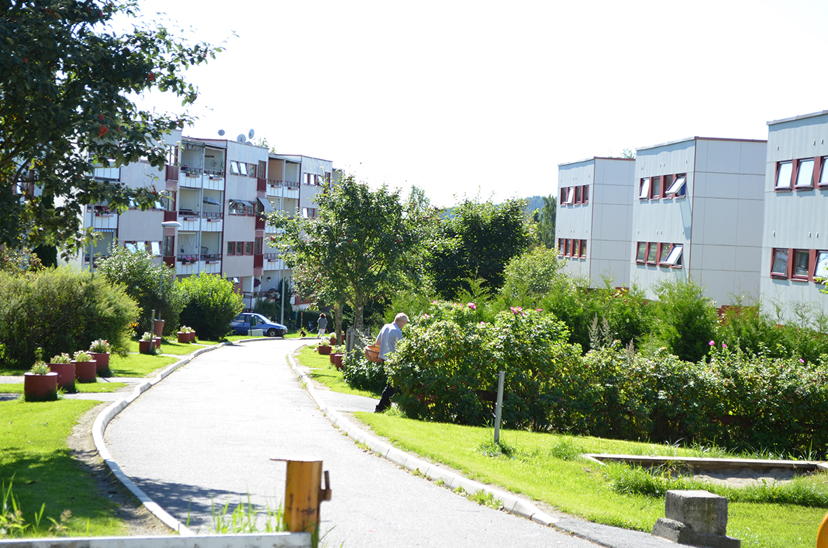 Blokkområde på Rykkinn fra 1970