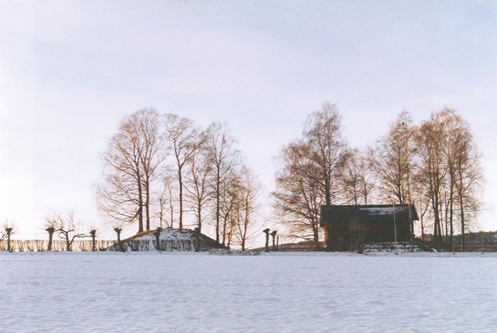 Silhuett av gravhaug på Tanum. KMO