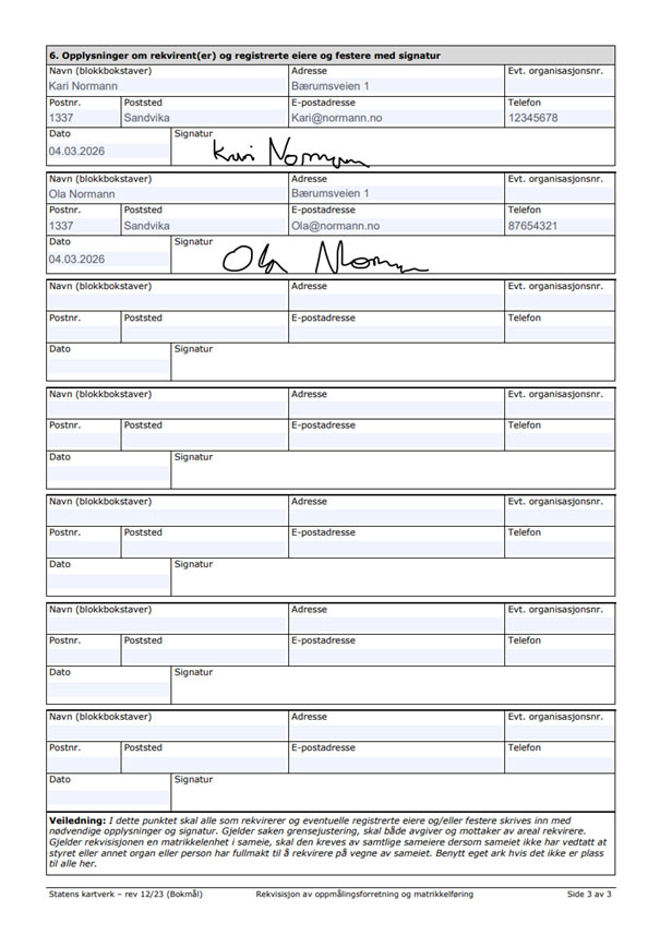 Skjema eksempel 3