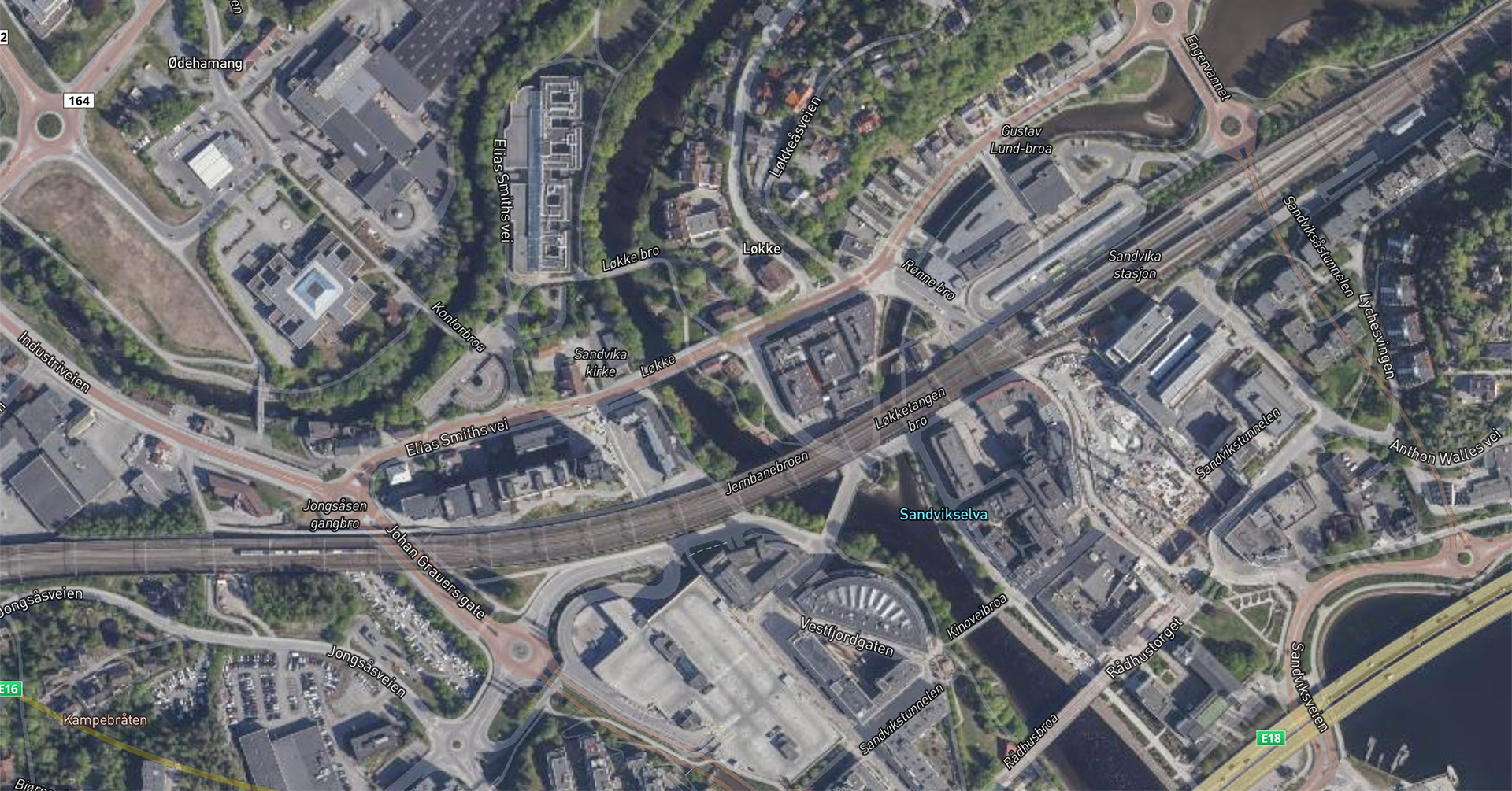 Sandvika oversiktskart